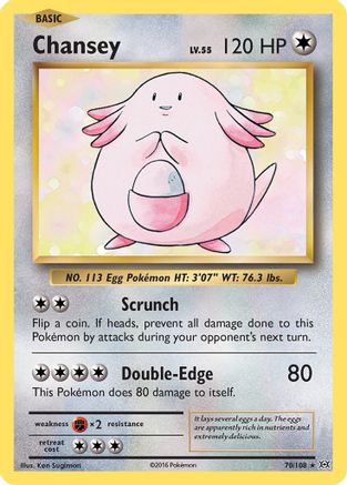 Chansey 70/108 - XY  Evolutions Reverse Holofoil