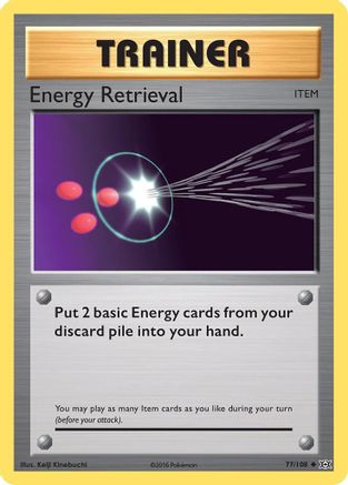 Energy Retrieval 77/108 - XY  Evolutions Reverse Holofoil