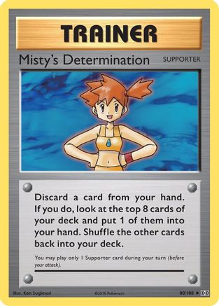 Misty's Determination 80/108 - XY  Evolutions Reverse Holofoil