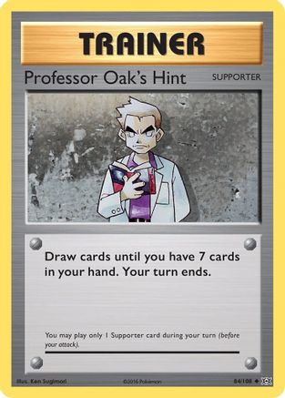 Professor Oak's Hint 84/108 - XY  Evolutions