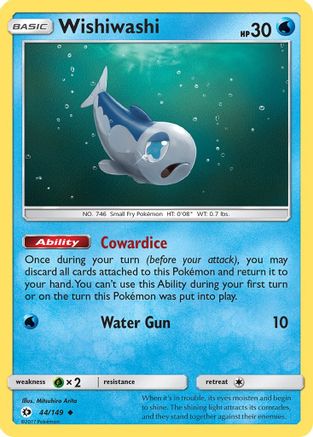 Wishiwashi 44/149 - SM Base Set Reverse Holofoil