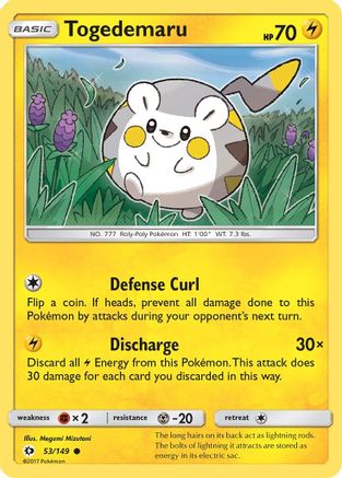Togedemaru 53/149 - SM Base Set Reverse Holofoil