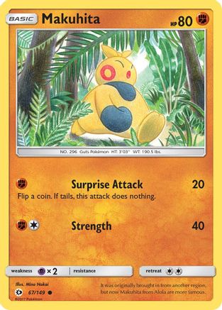 Makuhita 67/149 - SM Base Set Reverse Holofoil