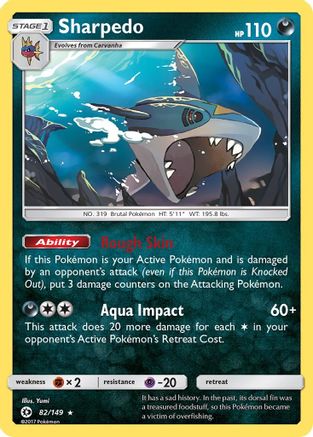 Sharpedo 82/149 - SM Base Set Reverse Holofoil