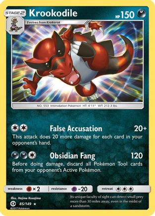 Krookodile 85/149 - SM Base Set Reverse Holofoil