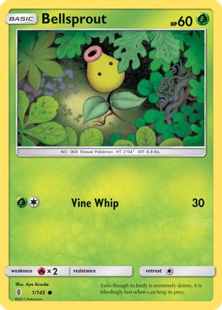 Bellsprout 1/145 - SM  Guardians Rising Reverse Holofoil
