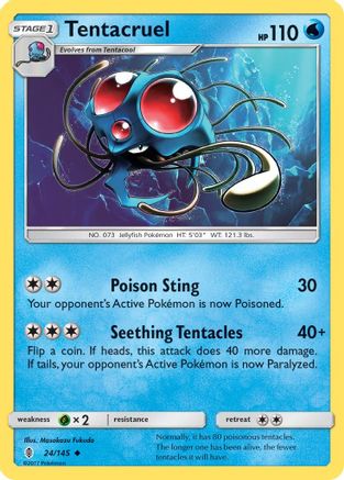 Tentacruel 24/145 - SM  Guardians Rising Reverse Holofoil