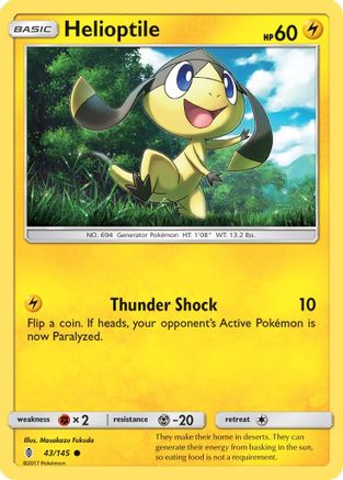Helioptile 43/145 - SM  Guardians Rising