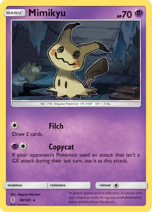 Mimikyu 58/145 - SM  Guardians Rising Holofoil