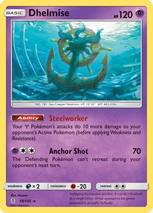 Dhelmise 59/145 - SM  Guardians Rising Holofoil