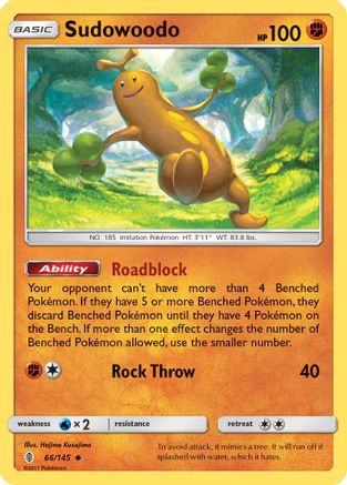 Sudowoodo 66/145 - SM  Guardians Rising Reverse Holofoil