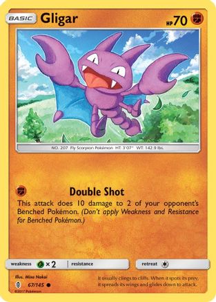 Gligar 67/145 - SM  Guardians Rising Reverse Holofoil