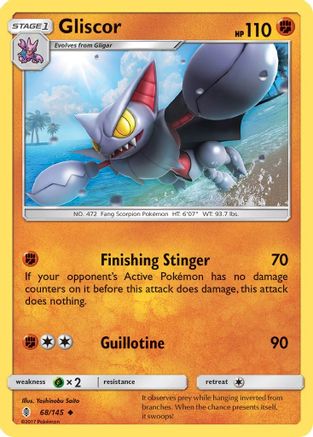 Gliscor 68/145 - SM  Guardians Rising Reverse Holofoil