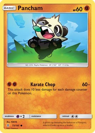 Pancham 72/145 - SM  Guardians Rising Reverse Holofoil