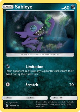 Sableye 80/145 - SM  Guardians Rising Reverse Holofoil