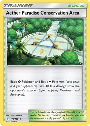 Aether Paradise Conservation Area 116/145 - SM  Guardians Rising Reverse Holofoil