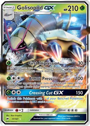 Golisopod GX 17/147 - SM  Burning Shadows Holofoil