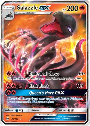Salazzle GX 25/147 - SM  Burning Shadows Holofoil