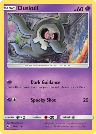 Duskull 51/147 - SM  Burning Shadows
