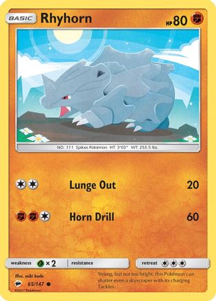 Rhyhorn 65/147 - SM  Burning Shadows