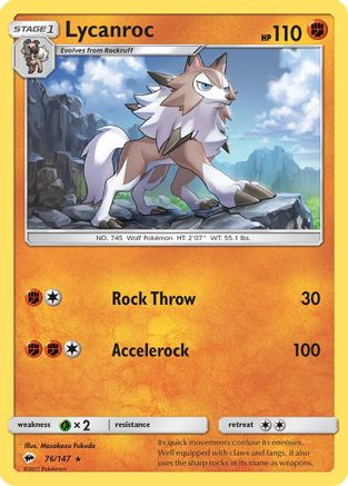 Lycanroc (76) 76/147 - SM  Burning Shadows