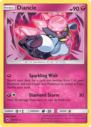Diancie 94/147 - SM  Burning Shadows Reverse Holofoil