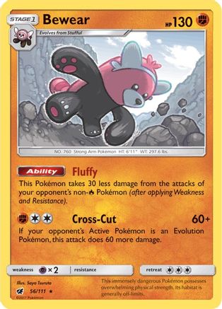 Bewear 56/111 - SM  Crimson Invasion Reverse Holofoil
