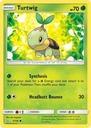 Turtwig (6) 6/156 - SM  Ultra Prism