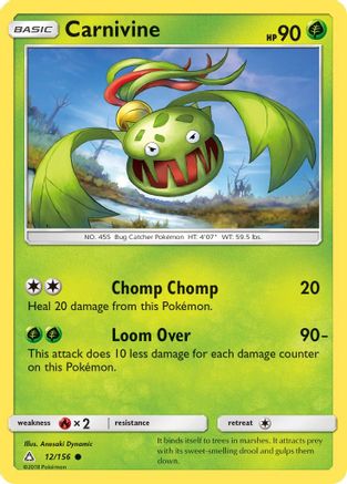 Carnivine 12/156 - SM  Ultra Prism Reverse Holofoil