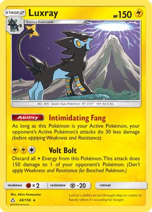 Luxray 48/156 - SM  Ultra Prism Holofoil