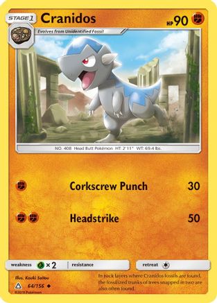 Cranidos 64/156 - SM  Ultra Prism Reverse Holofoil