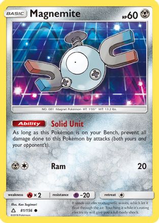 Magnemite (81) 81/156 - SM  Ultra Prism Reverse Holofoil