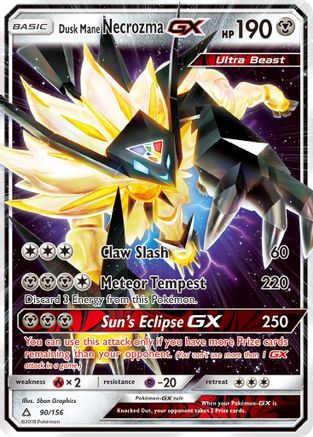Dusk Mane Necrozma GX 90/156 - SM  Ultra Prism Holofoil