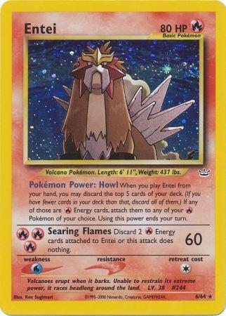 Entei (6) 6/64 - Neo Revelation Unlimited Holofoil