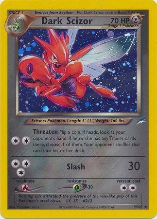 Dark Scizor 9/105 - Neo Destiny Unlimited Holofoil