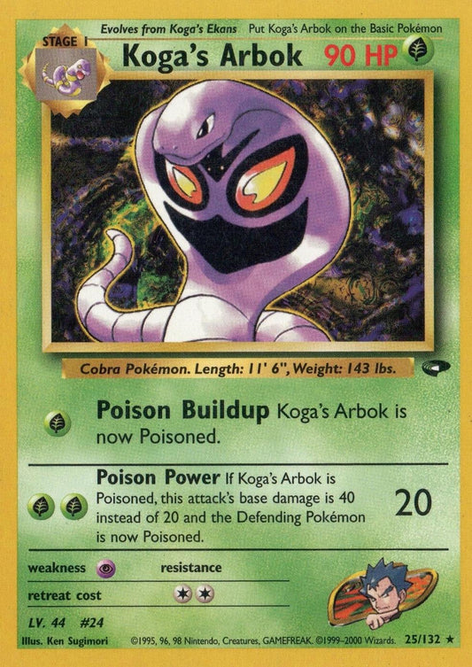 Koga's Arbok 25/132 - Gym Challenge Unlimited