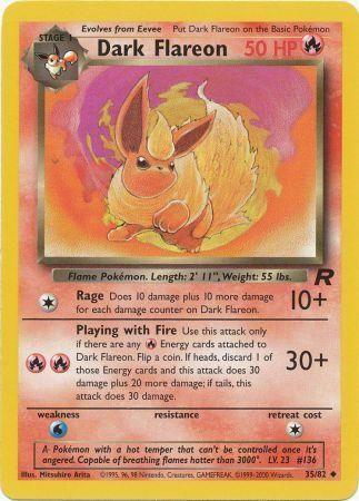 Dark Flareon 35/82 - Team Rocket Unlimited