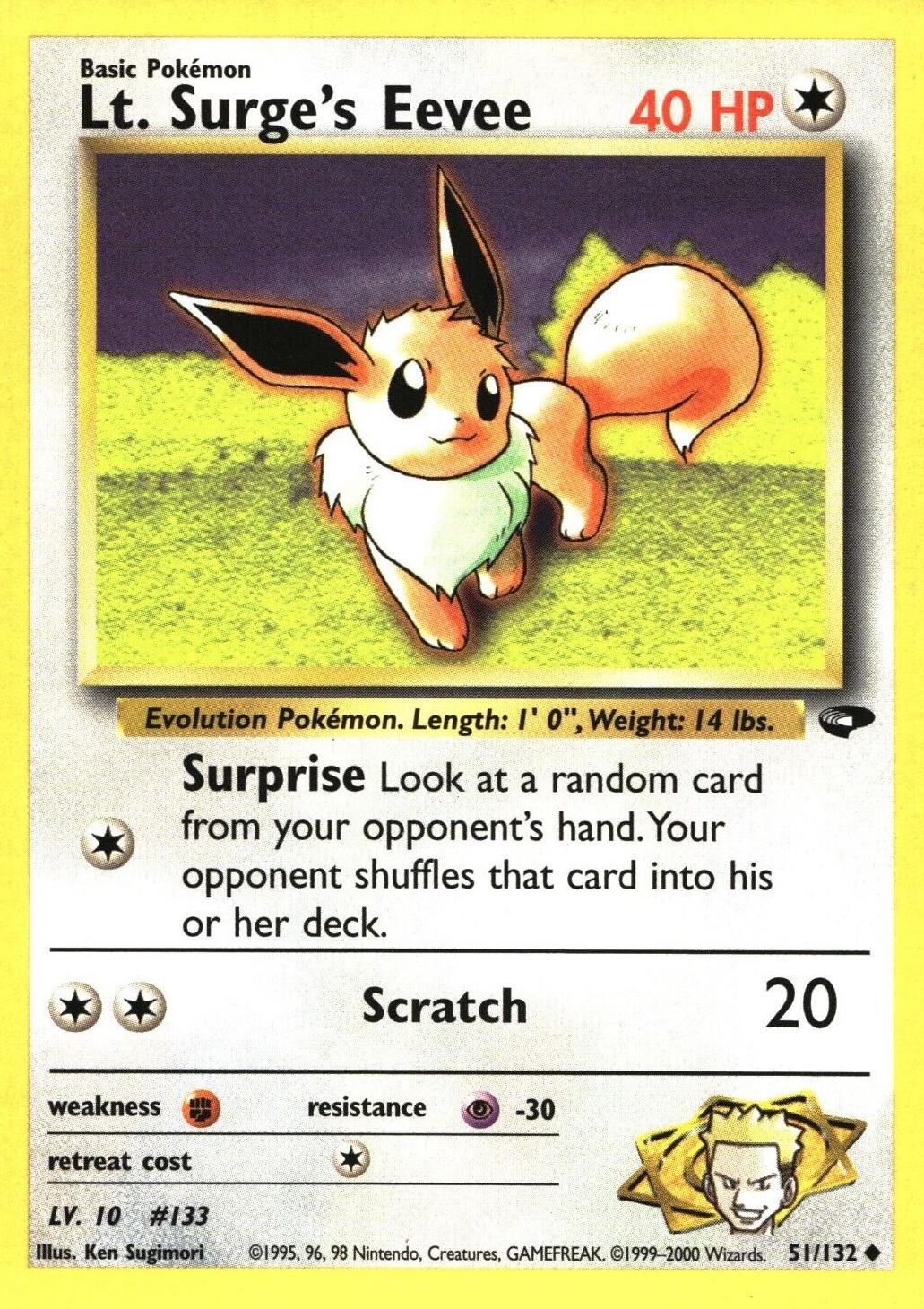 Lt. Surge's Eevee 51/132 - Gym Challenge Unlimited
