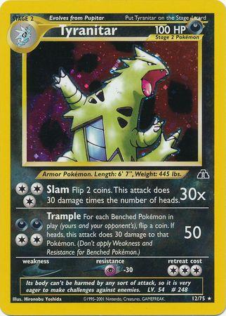 Tyranitar (12) 12/75 - Neo Discovery Unlimited Holofoil