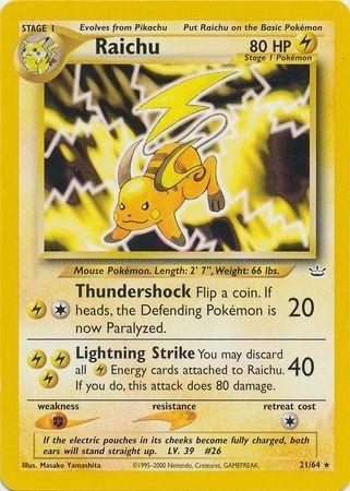 Raichu 21/64 - Neo Revelation Unlimited
