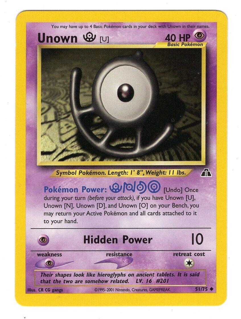 Unown [U] 51/75 - Neo Discovery Unlimited