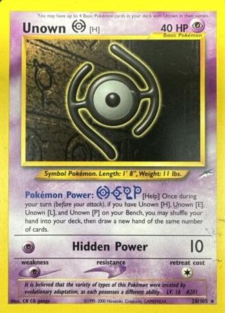 Unown [H] 28/105 - Neo Destiny Unlimited