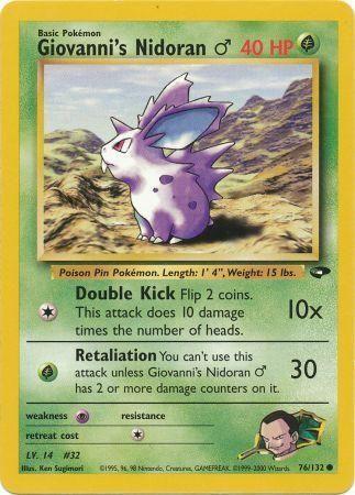 Giovanni's Nidoran M 76/132 - Gym Challenge Unlimited