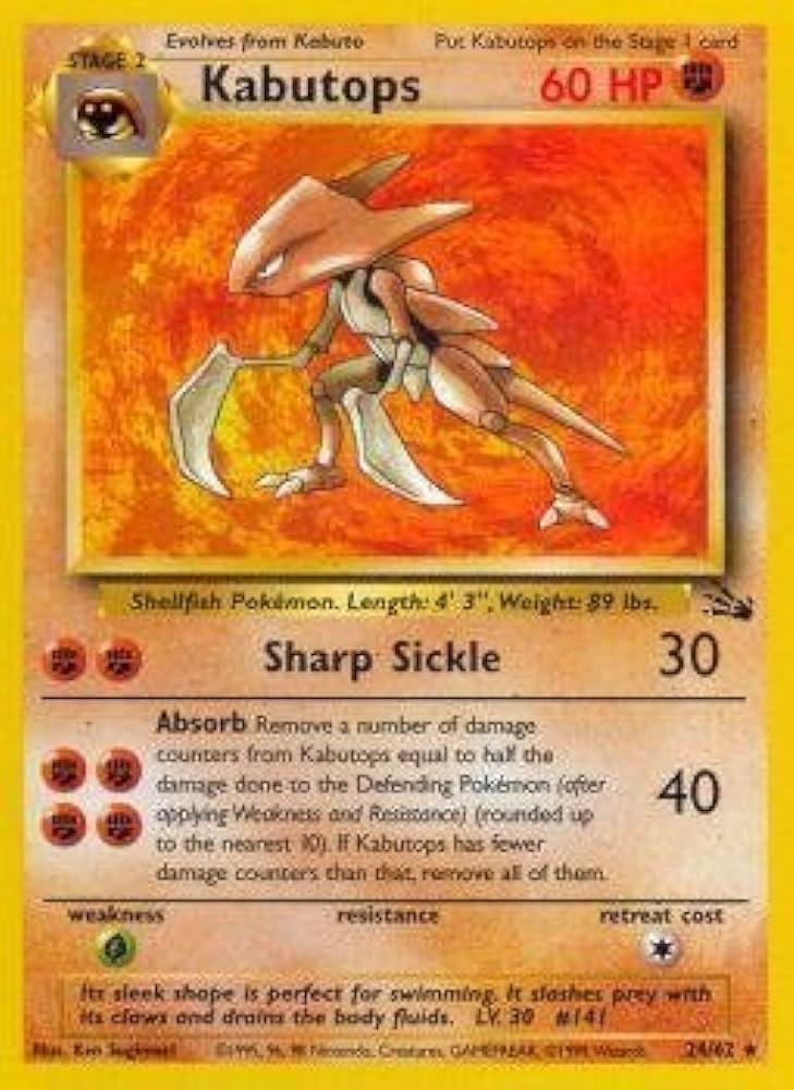Kabutops (24) 24/62 - Fossil Unlimited