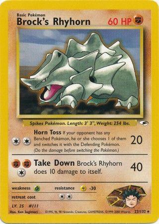 Brock's Rhyhorn (22) 22/132 - Gym Heroes Unlimited