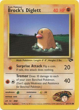 Brock's Diglett 67/132 - Gym Challenge Unlimited