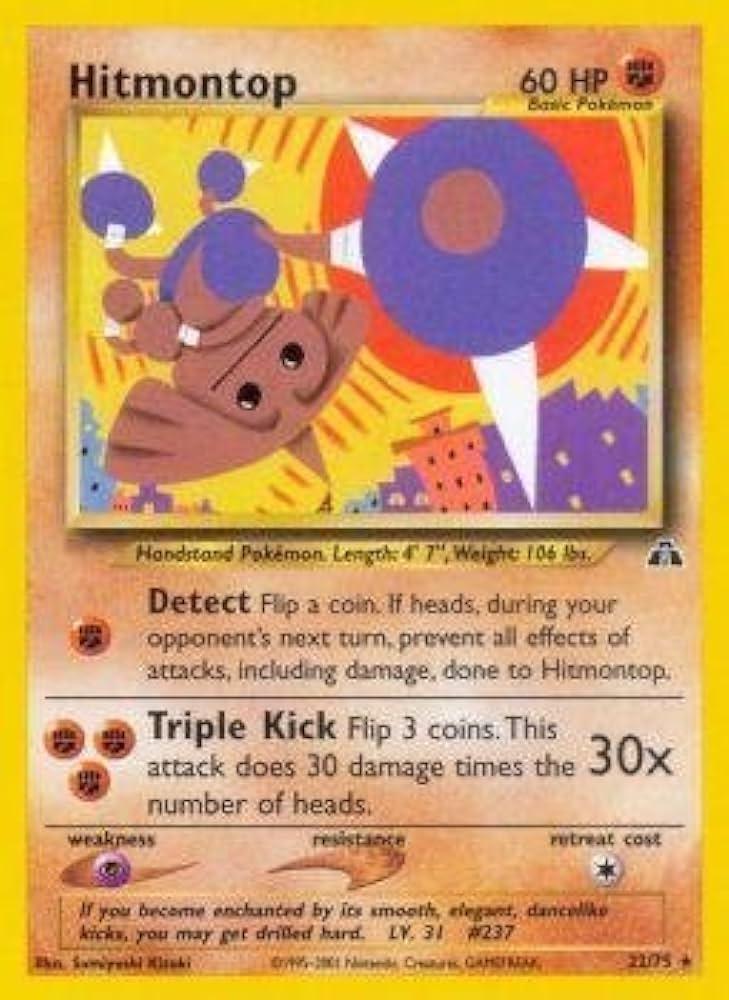 Hitmontop (22) 22/75 - Neo Discovery Unlimited