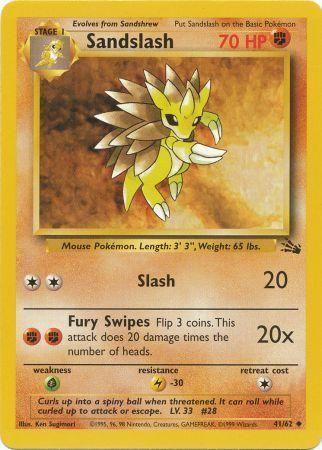 Sandslash 41/62 - Fossil Unlimited