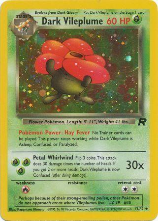 Dark Vileplume (13) 13/82 - Team Rocket Unlimited Holofoil