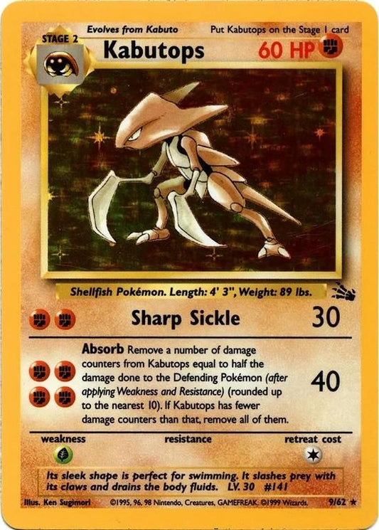 Kabutops (9) 9/62 - Fossil Unlimited Holofoil